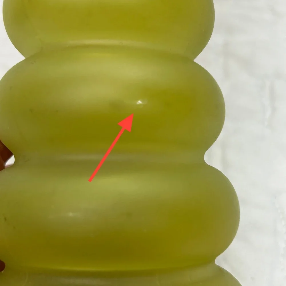 Vintage Art Glass Bubble Ribbed Bud Vases Lot 4 Green Yellow Frosted Mid Century